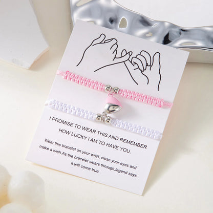 Couples Magnetic Heart Bracelets – Matching Set of 2