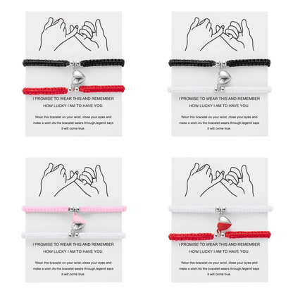Couples Magnetic Heart Bracelets – Matching Set of 2