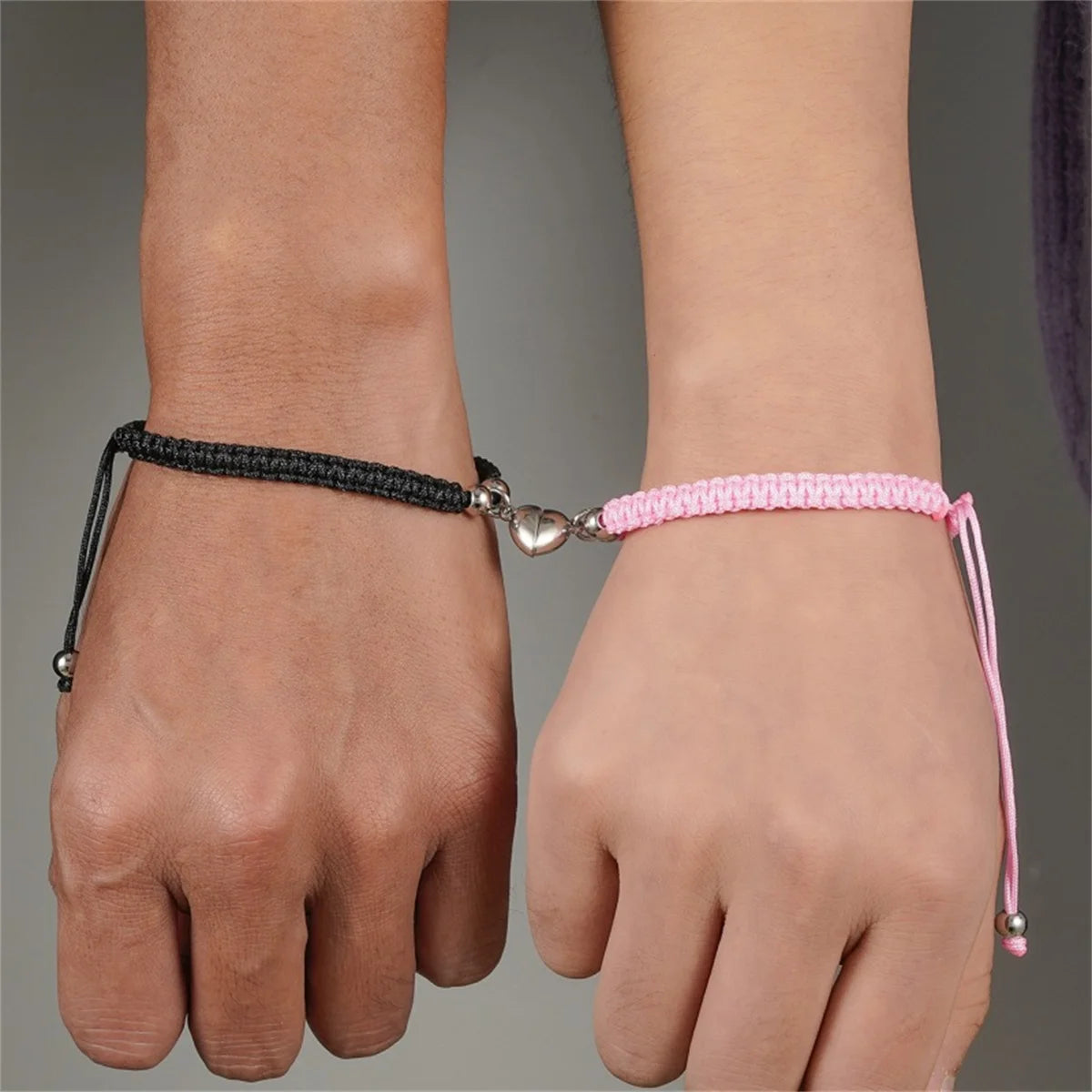 Couples Magnetic Heart Bracelets – Matching Set of 2