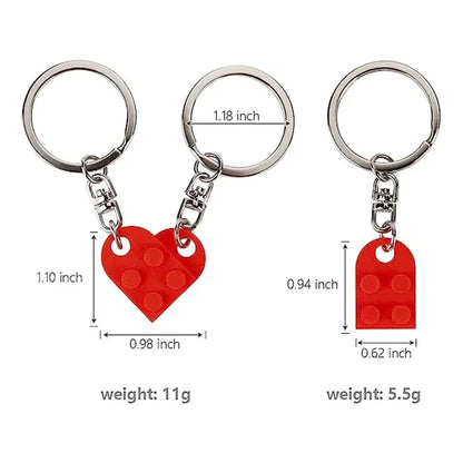 Lego Loveheart Keychain