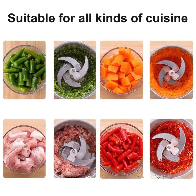 Stainless Steel Meat Grinder & Food Chopper – 2L, 3L or 5L