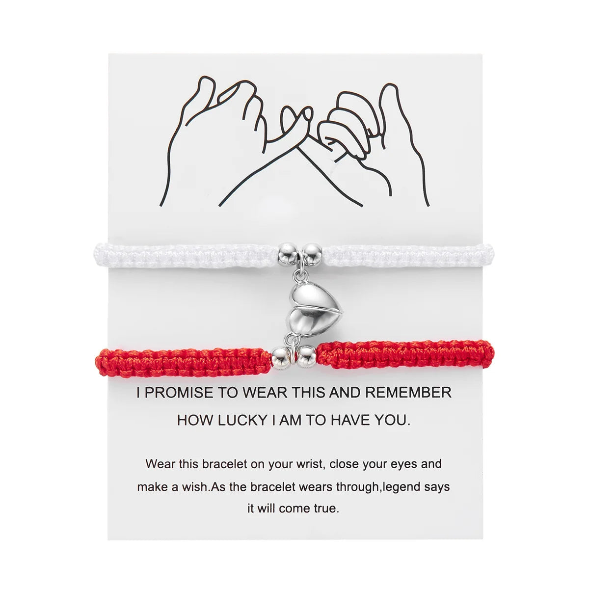 Couples Magnetic Heart Bracelets – Matching Set of 2