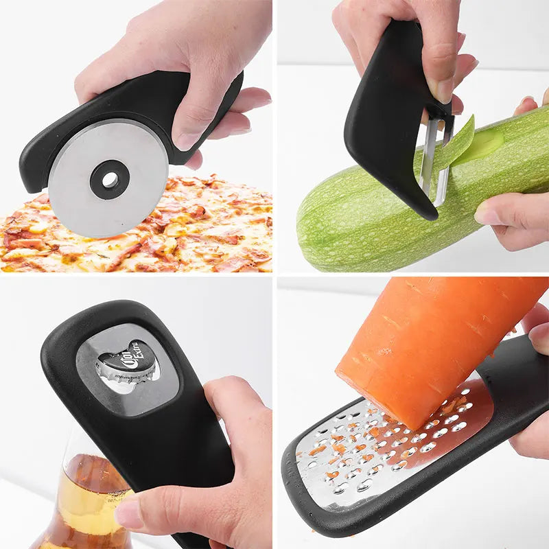 6-Piece Kitchen Gadgets Set – Space-Saving Cooking Tools with Grater, Peeler & More