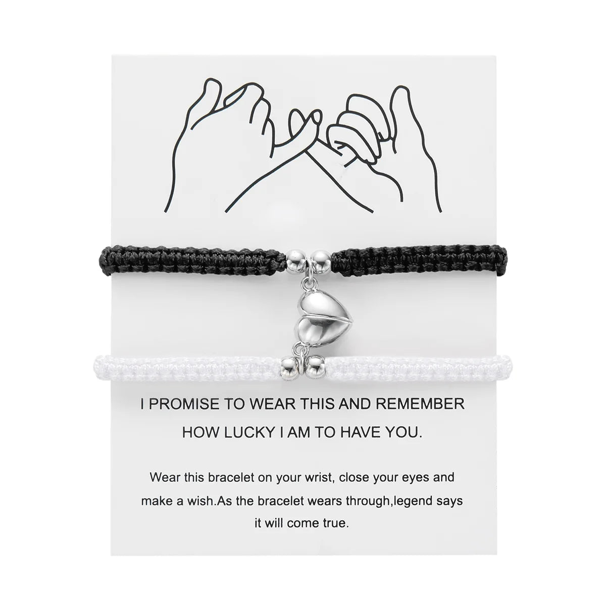 Couples Magnetic Heart Bracelets – Matching Set of 2