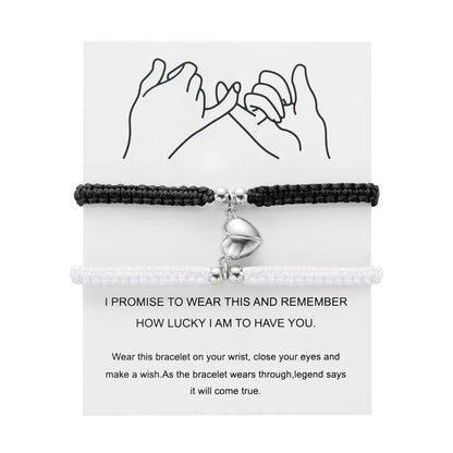 Couples Magnetic Heart Bracelets – Matching Set of 2