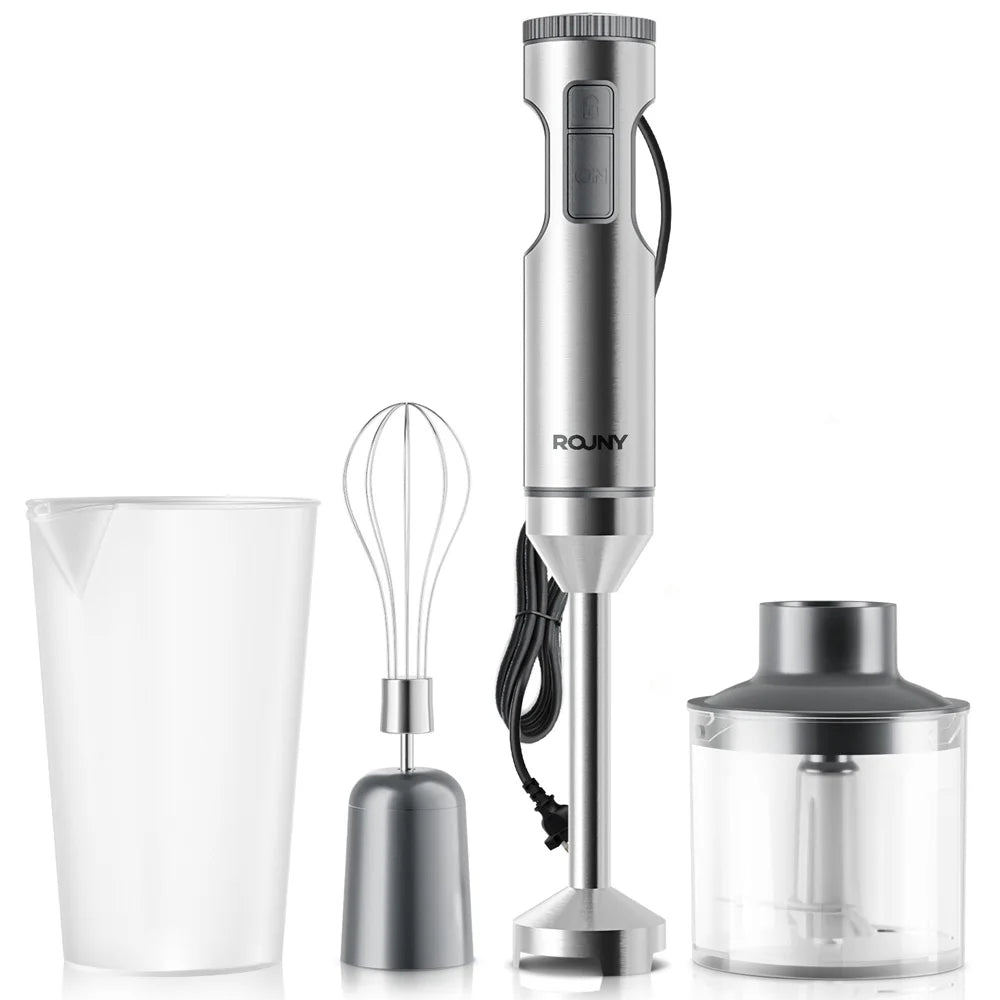 Hand Immersion Blender 4-in-1, 1000W Stainless Steel Stick Blender