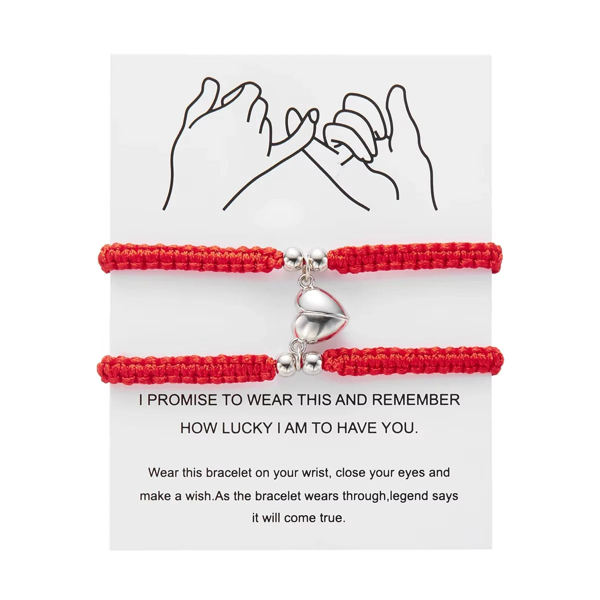 Couples Magnetic Heart Bracelets – Matching Set of 2