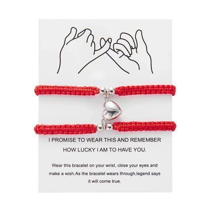 Couples Magnetic Heart Bracelets – Matching Set of 2